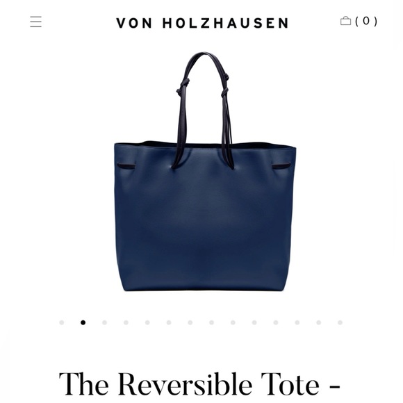 VON HOLZHAUSEN Reversible Tote in Black/Navy - Picture 6 of 7